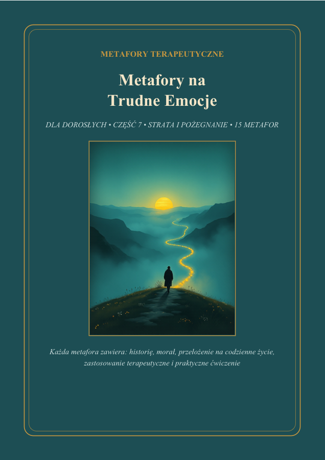 Okładka: Metafory na Trudne Emocje — dla dorosłych, część 7: Strata i pożegnanie