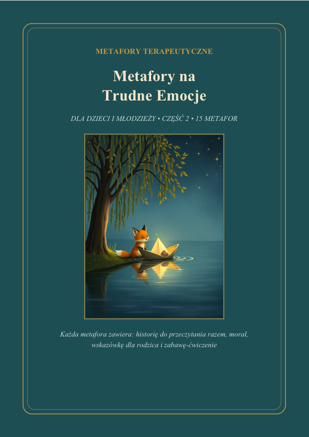 Okładka: Metafory na Trudne Emocje — dla dzieci i młodzieży, część 2